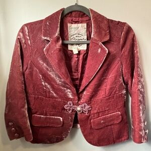 A&F Vintage Blazer: Silk, Viscose, & Velvet, Pristine